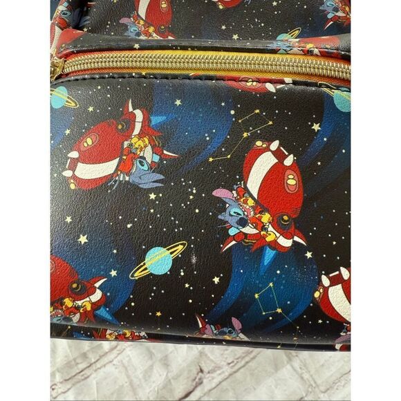 Loungefly Disney Stitch In Space All Over Print Mini Backpack Black Celestial main image 9